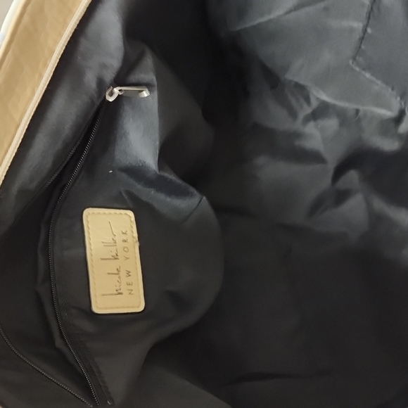 Nicole Miller new York floral pink white zipper tote bag - Picture 10 of 10